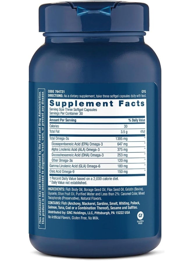 GNC Triple Strength Omega Complex, Lemon  - Image 2