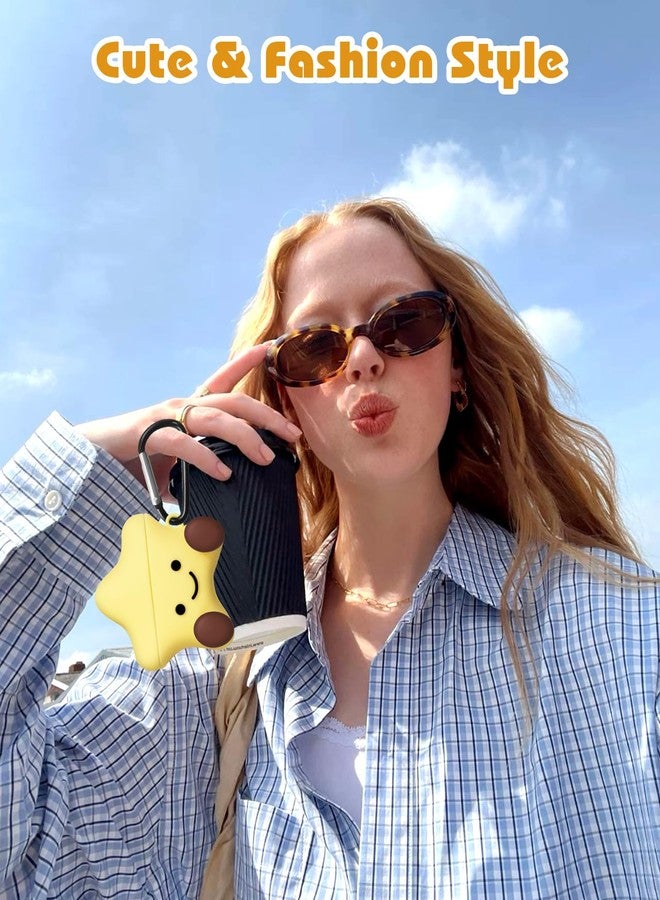 جراب Joyleop لسماعات AirPods Pro 3 - جراب لطيف ومرح بتصميم ثلاثي الأبعاد على شكل نجمة كرتونية، مناسب للنساء والفتيات والأطفال، جراب واقٍ ناعم لسماعات AirPods Pro من الجيل الثالث (2025) مع سلسلة مفاتيح - Image 5