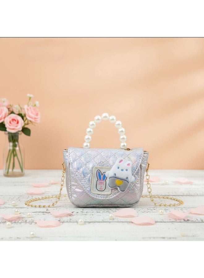 حقيبة الفتيات KANAZ ميني دبل تيدي - تصميم مبطن مع مقبض لؤلؤي أنيق - موديل R3519 ميني دبل تيدي بلون البيج - Image 3