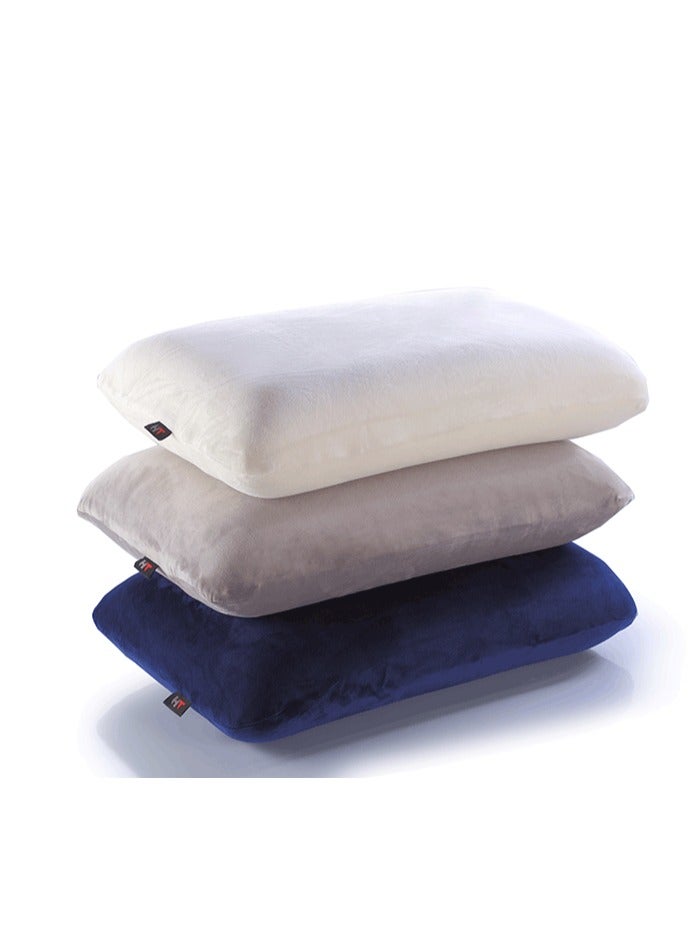 HT A medical sleeping pillow made of high-quality German memory, a classic hotel pillow for complete comfort while sleeping in different positions, dark blue color - Image 2