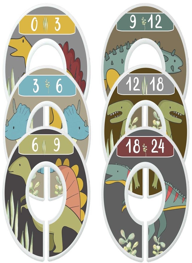 Mumsy Goose Baby Boy Clothes Dividers Nursery Closet Dividers Dinosaurs - Image 1
