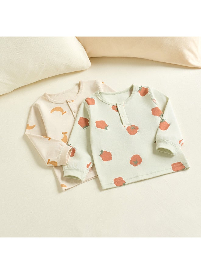 Tongtai Baby Top, Spring And Autumn Pure Cotton Infant Clothing, Unisex Children's Autumn Clothes, Children's Underwear, Seamless Long-sleeve T-shirt - Image 3