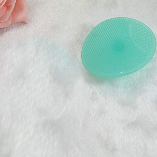 Digital Shoppy Baby Massage Wash Pad Face Exfoliating Soft Blackhead Facial Clean Silicone Shampoo Brush Bath Skin Deep Wash Massage Brush (Turquoise) - Image 2
