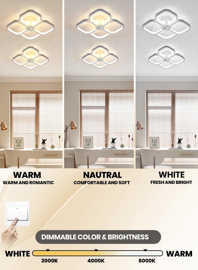 YATAI LIGHTING Modern Ceiling Light, Dimmable LED Multi-Square Flush Mount Ceiling and Wall Lamp, 32W Acrylic and Aluminum Lighting Fixture for Living Room Bedroom Kitchen Dining Room - Image 2