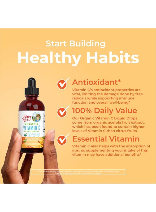 MaryRuth Organics Organic Vitamin C Supplement | Liquid Vitamin C Liquid Drops for Adults & Kids | Immune Support Supplement for Overall Health | Vegan | Non-GMO | Gluten Free | 4 Fl Oz  - Image 5