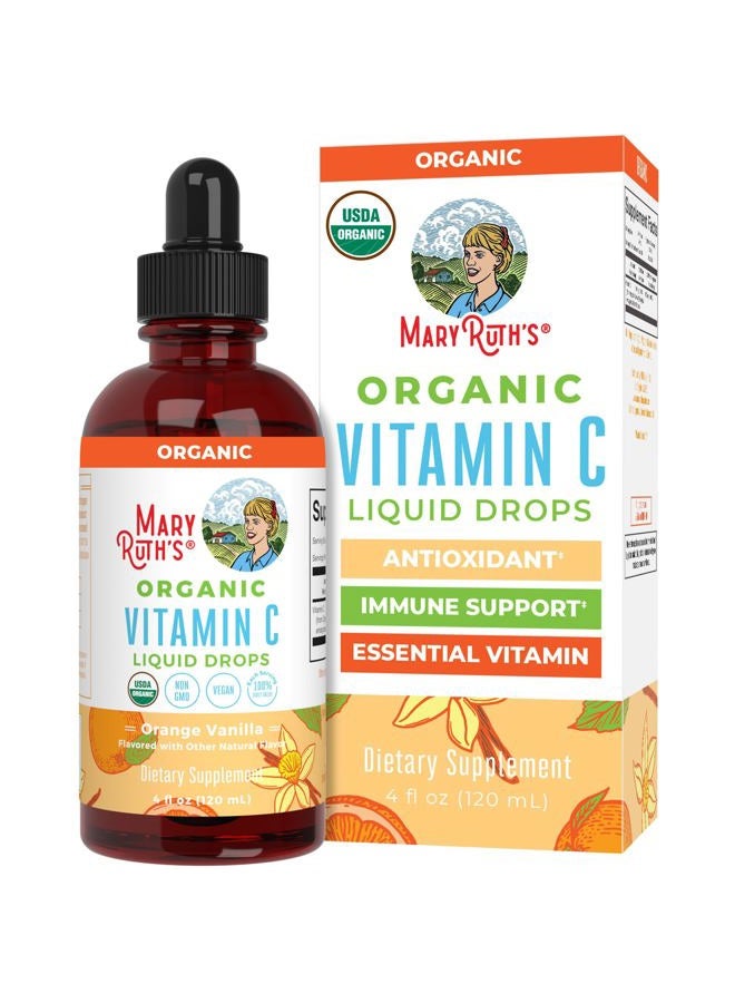 MaryRuth Organics Organic Vitamin C Supplement | Liquid Vitamin C Liquid Drops for Adults & Kids | Immune Support Supplement for Overall Health | Vegan | Non-GMO | Gluten Free | 4 Fl Oz  - Image 1