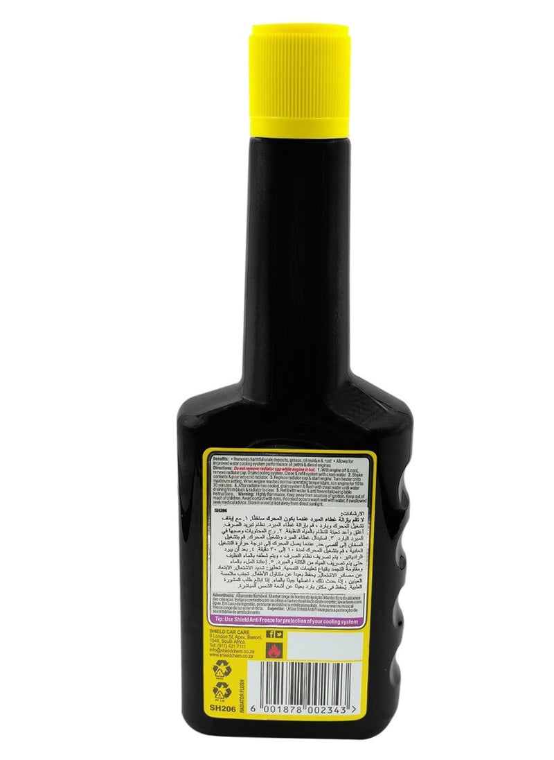 Shield - SHIELD SH206 Radiator Flush 350ml Removes Rust Scale Sludge Other Deposits Restores Cooling System For Water Cooled Petrol, Diesel Engine - Image 1
