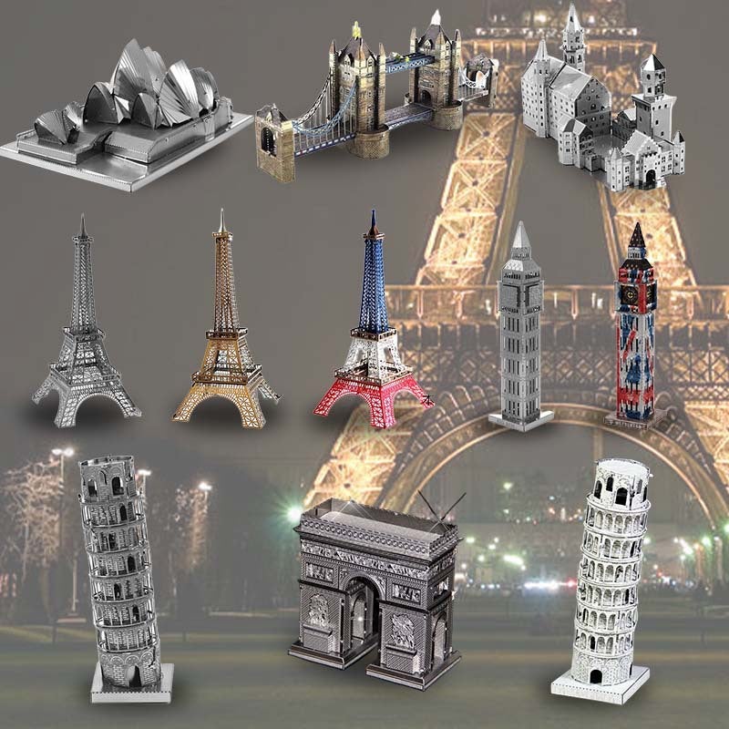 Steel Golem Europe Oceania Building Love Iron Metal Puzzle 3D Three-Dimensional Manual Diy Assembly - Image 2