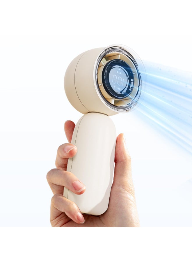 SYOSI Portable Fans Rechargeable For Travel High Speed Handheld Fan With Landyard Mini Fan 3000mAh Battery LED Display Stepless Wind Speed/5 Gears Wind Cute Cooling Fans For Outdoor - Image 1