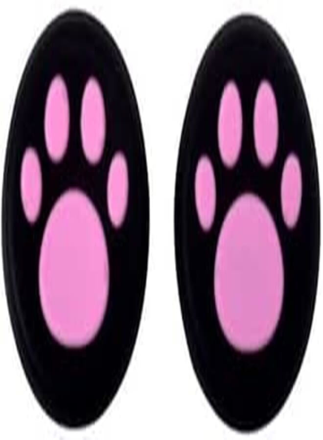 Ambertown Analog Silicone Thumb Stick Grips Cap Joystick ThumbSticks Caps Cover for PS4 PS3 Xbox One Xbox 360 PS2 Game Controllers (2 x Pink Cat Dog Paw)
