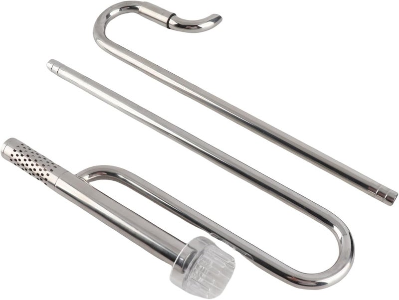 Adjustable 304 Stainless Steel Inflow Outflow Pipe Set with Surface Skimmer for Aquarium Filter, Fish Tank Lily Pipe for Frameless Tanks (12mm Outlet with 12mm Deoiling Film Inlet) - Image 4