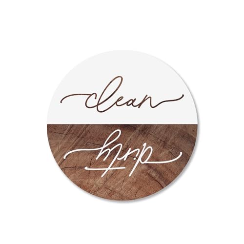 ThreeKin Collective ThreeKin Clean/Dirty Magnet for Dishwasher, Kitchen Gadget Gift, Easy-to-Read Strong Magnetic Indicator Sign for Home Decor and Organization - Image 1