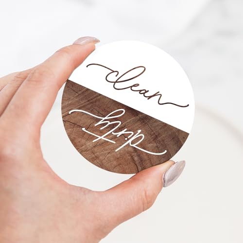 ThreeKin Collective ThreeKin Clean/Dirty Magnet for Dishwasher, Kitchen Gadget Gift, Easy-to-Read Strong Magnetic Indicator Sign for Home Decor and Organization - Image 2