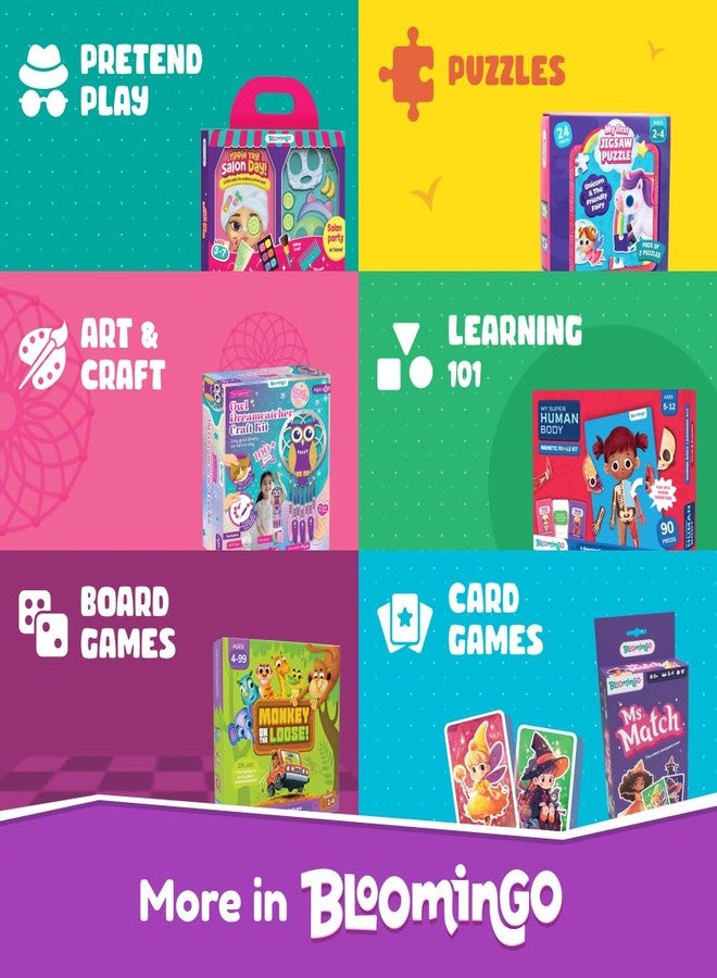 Bloomingo DIY 6-in-1 Unicorn Universe : 200+ Piece Unicorn-Themed DIY Craft Activity Set | DIY Craft Kits Creative & STEM Educational Gift for Girls Age 4 & Above | Birthday & Return Gift for Kids - Image 4
