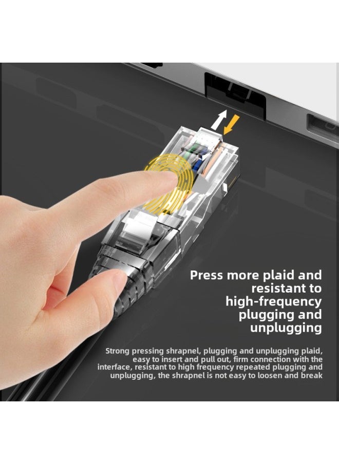 Generic Household Network Cable Six Types Of Unshielded Network Cable Six Types Of Gigabit Finished Network Cable RJ45 Crystal Head Computer Network Cable-Color:Internet Access Without Lag Upgraded Model 6 Types Of Network Cables - White-Line Length:2m  - Image 5