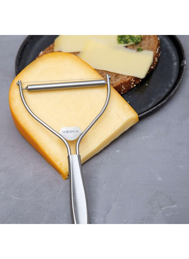 BOSKA Boska Cheese Slicer with Wire  Monaco For All Types of Cheese  Handheld Cheese Cutter  For Kitchen Cooking  NonStick Silver  3 Replacement Wires  Dishawasher Safe  - Image 3