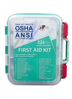 King Mariot 326 Pcs First Aid Kit | Size 33x30x9cm | Quality Medical Supplies | Wall or Cabinet Mountable | Multi-Compartment Organizer | Meets OSHA ANSI ISO 1-2009 Guidelines  - Image 1