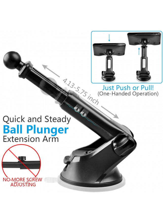 1Zero GPS Suction Cup Mount for Garmin [Quick Extension Arm], Replacement GPS Dash Ball Mount Dashboard Windshield Car Holder for Garmin Nuvi Dezl Drive Drivesmart Zumo Driveassist DriveLuxe StreetPilot RV  - Image 2