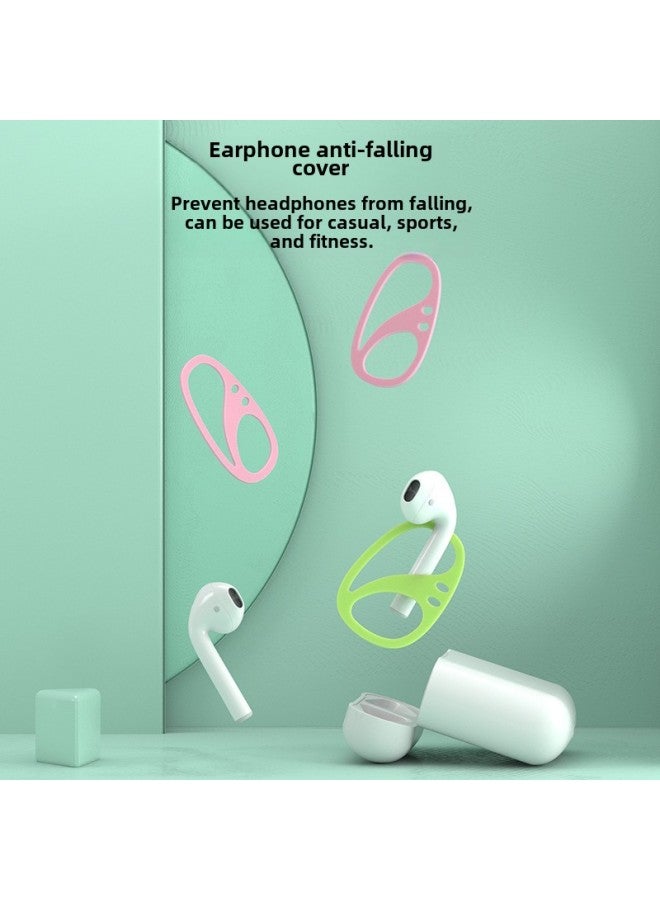 Direct Supply Of Mobile Phone Earplugs Mobile Phone Earphones Ear Hooks Anti-drop Ears Anti-drop Silicone Sports Earphones Ear Hooks-Color:Pink - Image 1