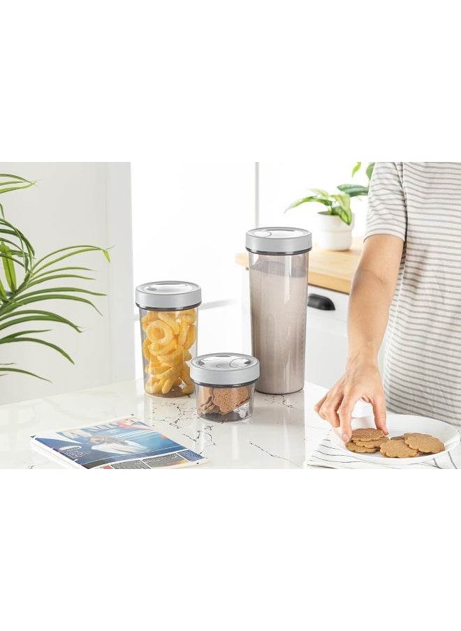 Orchid Foly Life Linea Round Storage Box 1700 Ml Meal Prep Container Set Airtight Plastic Food Storage Containers With Lids Stackable Kitchen Storage Organizer Boxes Bpa Free And Microwave Safe  - Image 3