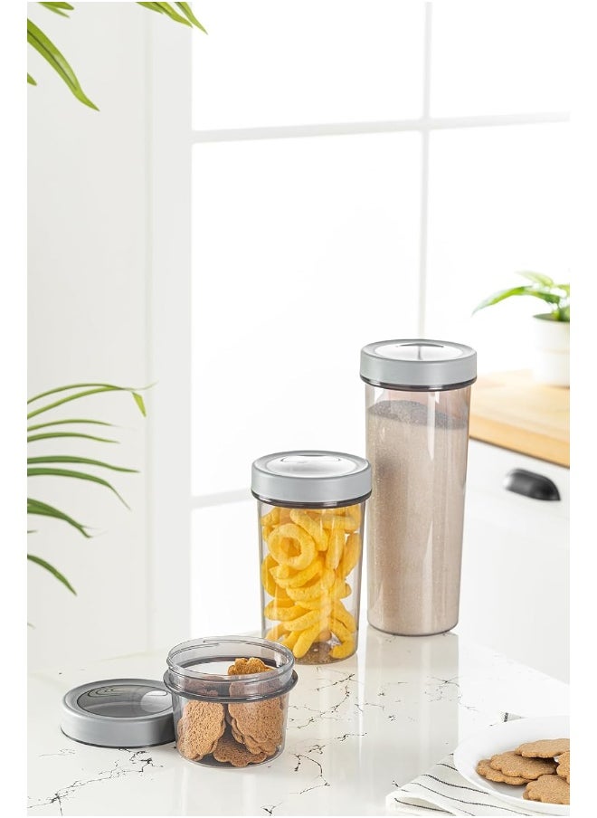 Orchid Foly Life Linea Round Storage Box 1700 Ml Meal Prep Container Set Airtight Plastic Food Storage Containers With Lids Stackable Kitchen Storage Organizer Boxes Bpa Free And Microwave Safe  - Image 4
