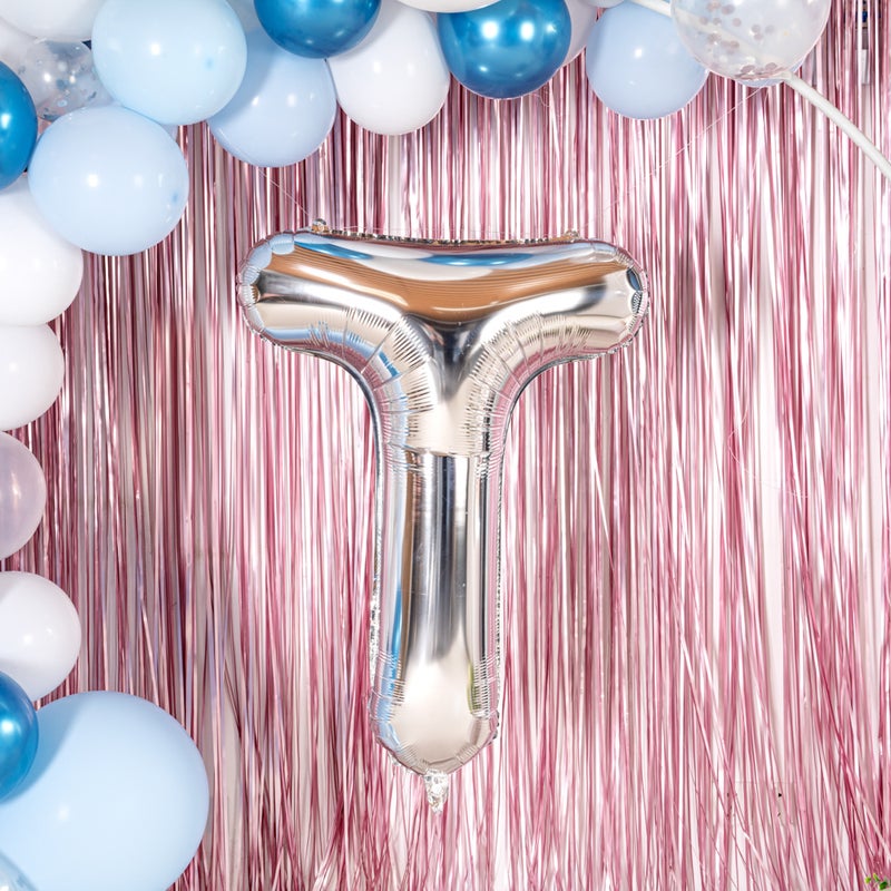 Restaurantware-Balloonify 40 Inch Letter Balloon, 1 Large Alphabet Party Balloon - Letter T, Self-Sealing, Silver Foil Mylar Balloon, Hanging Loop, Decoration For Birthday, Wedding, Or Graduation - Image 3