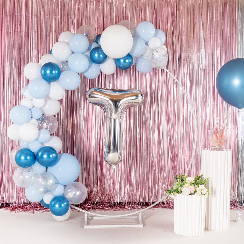 Restaurantware-Balloonify 40 Inch Letter Balloon, 1 Large Alphabet Party Balloon - Letter T, Self-Sealing, Silver Foil Mylar Balloon, Hanging Loop, Decoration For Birthday, Wedding, Or Graduation - Image 4