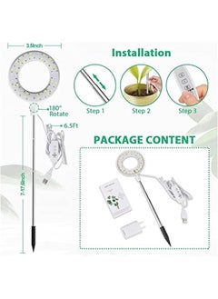 Arabest Adjustable Height Dimmable Timer LED Grow Light for Indoor Plants - Full Spectrum 6000K White Lamp for Succulents, Bonsai - 4/8/12/18Hrs  - Image 2
