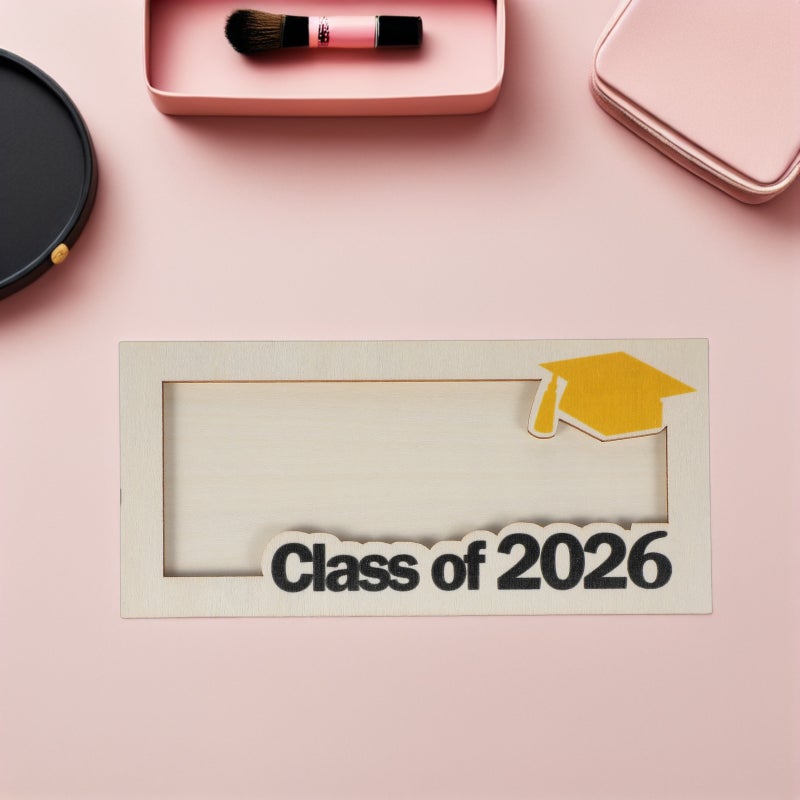حامل نقود تخرج 3 قطع لعام 2026 - ظرف نقود تخرج خشبي بفتحة لبطاقة النقود، هدية لخريجي المدارس الثانوية والجامعات لعام 2026 - أصفر - Image 5