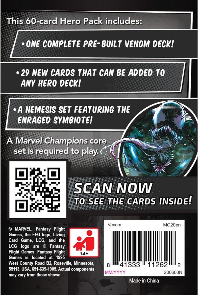 Fantasy Flight Games Marvel Champions The Card Game Venom HERO PACK - Superhero Strategy Game  Cooperative Game for Kids and Adults  Ages 14+  1-4 Players  45-90 Minute Playtime  Made by Fantasy Flight Games - Image 2