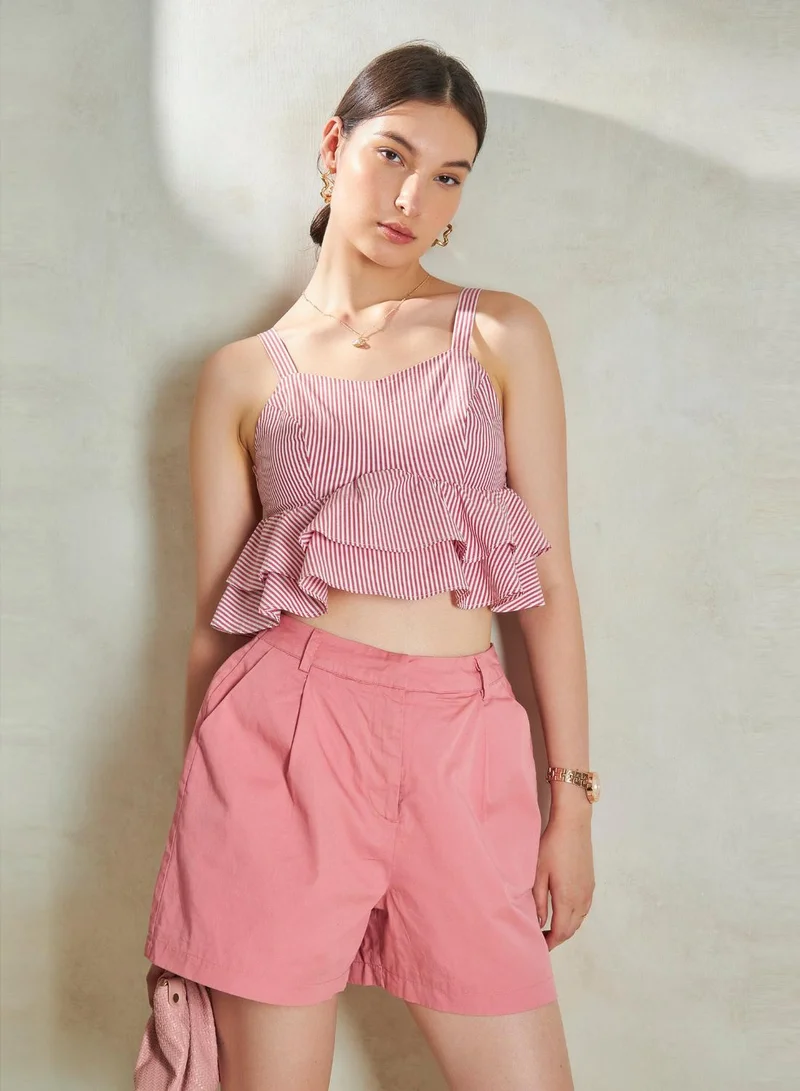 VIRGIO 100% Cotton Top With Frills