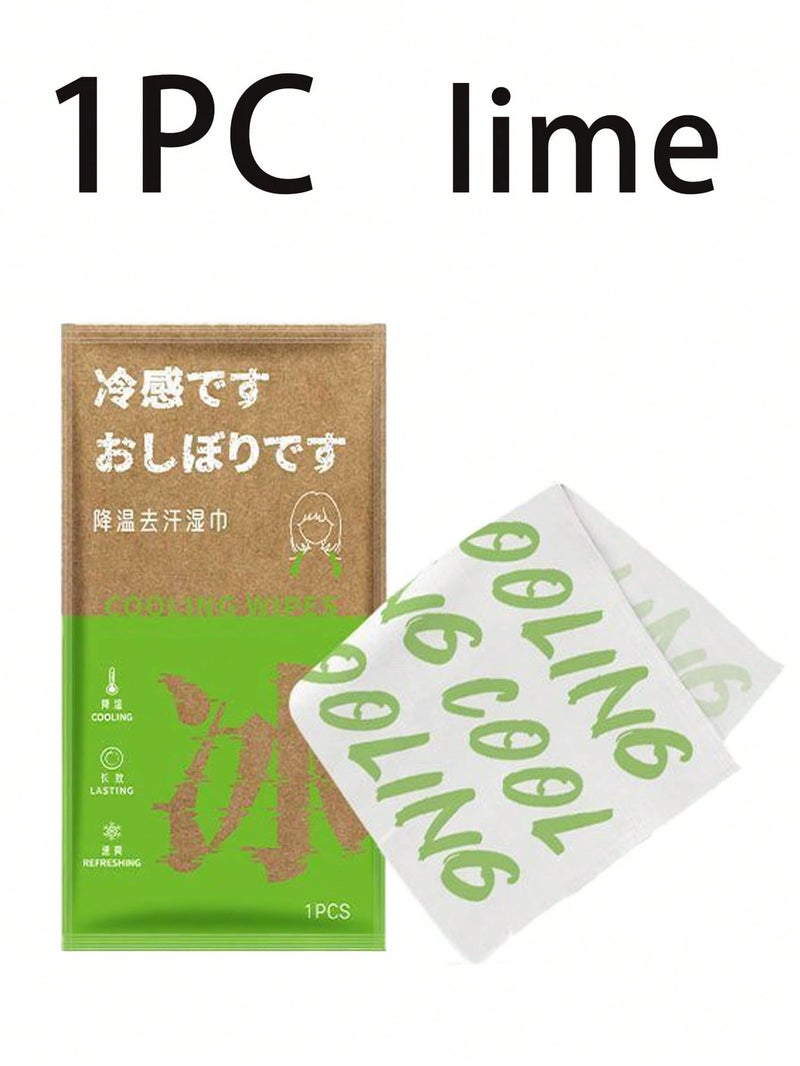 1 / 3/5PCS Cooling And Sweating Wipes, Anti Sweating Towels, Alcohol Free, Water Free, Herbal Fragrance Type, Wipe Face, Refreshing, Cooling And Awakening, Sweating Removal, Portab - Image 1