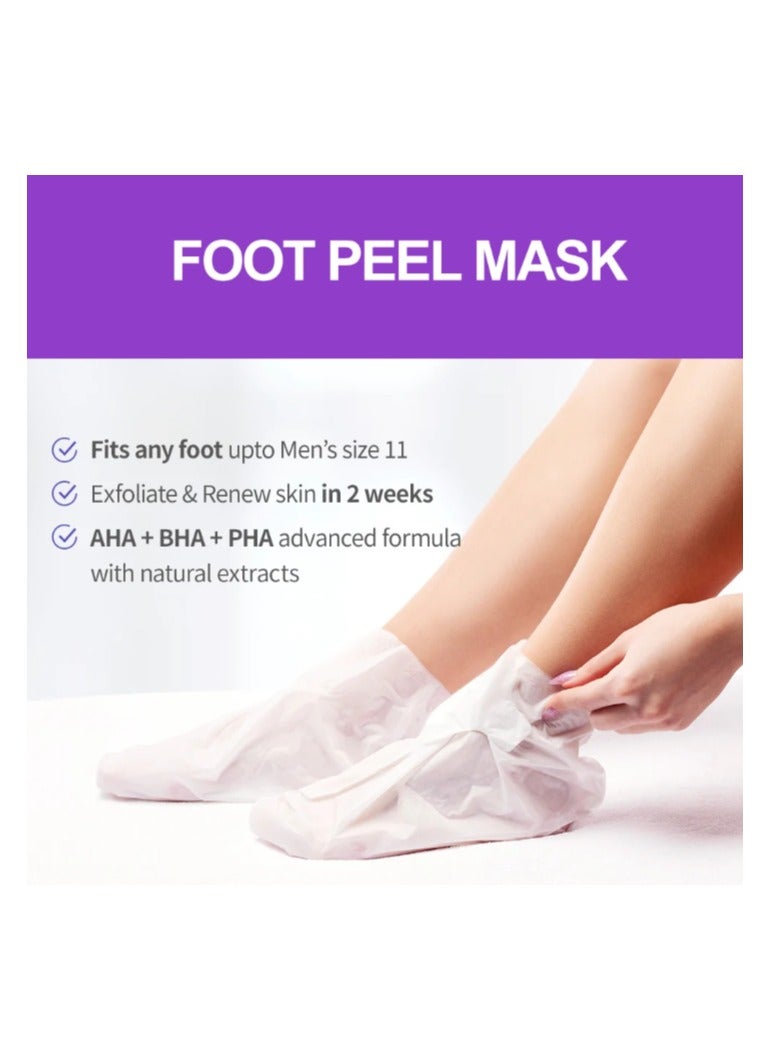 HBESTY 2 Pairs Foot Peel Mask , Exfoliating Foot Masks, Natural Exfoliator for Dry Dead Skin, Callus, Repair Rough Heels for Men Women - Image 3