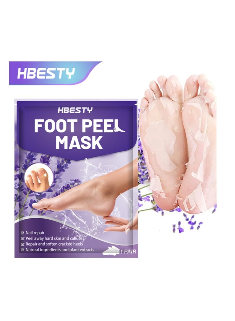 HBESTY 2 Pairs Foot Peel Mask , Exfoliating Foot Masks, Natural Exfoliator for Dry Dead Skin, Callus, Repair Rough Heels for Men Women - Image 1
