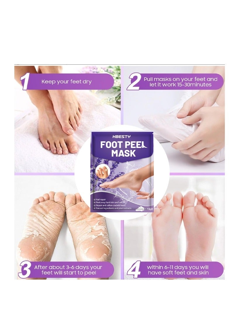 HBESTY 2 Pairs Foot Peel Mask , Exfoliating Foot Masks, Natural Exfoliator for Dry Dead Skin, Callus, Repair Rough Heels for Men Women - Image 4