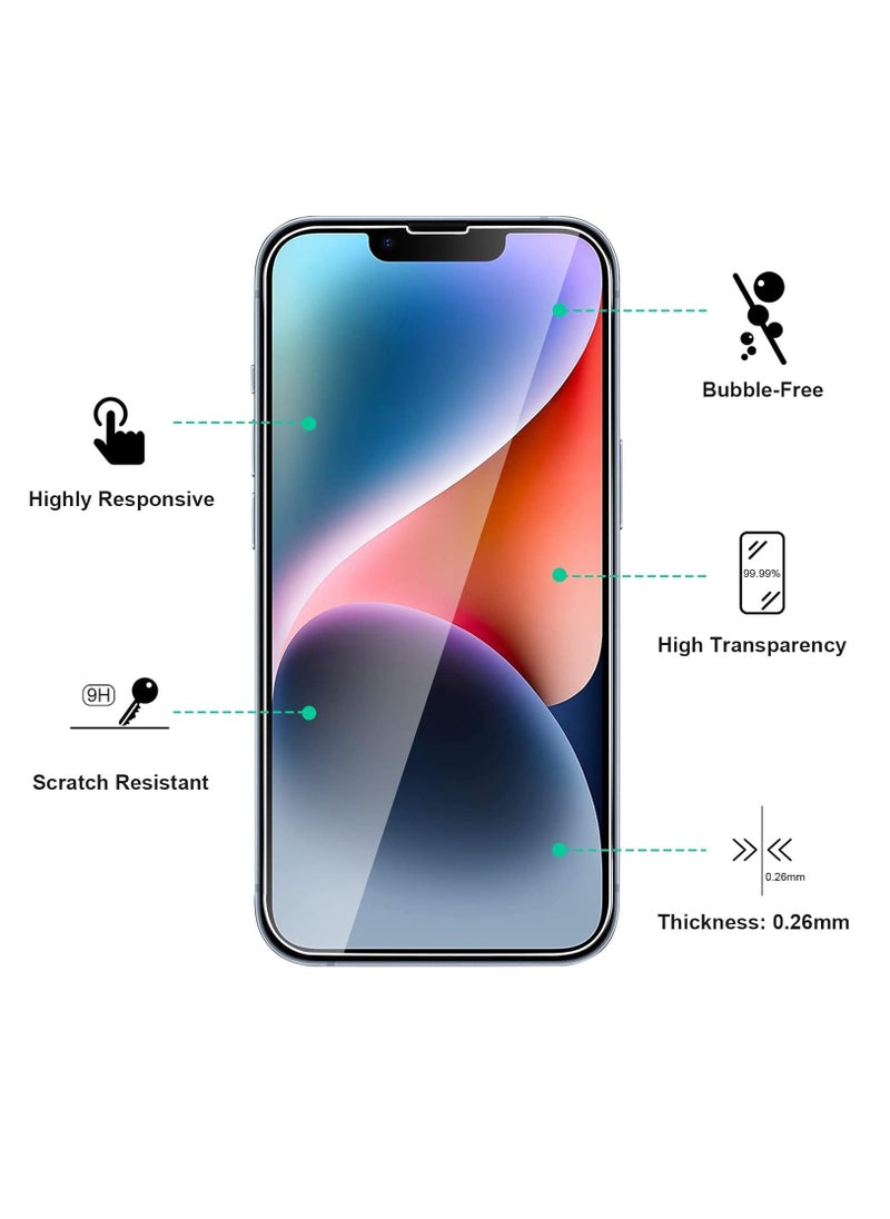 Raxoom iPhone 14 Plus Case [2 Pack] – Tempered Glass Screen Protectors, Ultra Slim Crystal Clear, Shockproof Protective Glass for iPhone 14 Plus 6.7" (2022) - Image 4