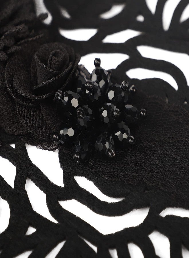 Ylucky Lolita Headband Victorian Bonnet Hat Halloween Cosplay Gothic Maid Lace Hair Accessory Hair Hoop Tea Party Sun Hat - Image 3