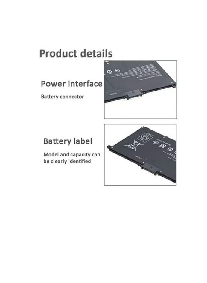 بطارية لابتوب HT03XL TF03XL متوافقة مع HP Pavilion 14-CE 14-CF 14-CK 14-DF 14-DH 14-MA 14-cm 14Q-CS 14Q-CY 15-CS 15-DA 15-DB 15-CW 17-by 17-CA G7 340 348 G5 L11119-855 L11421-421 - Image 2