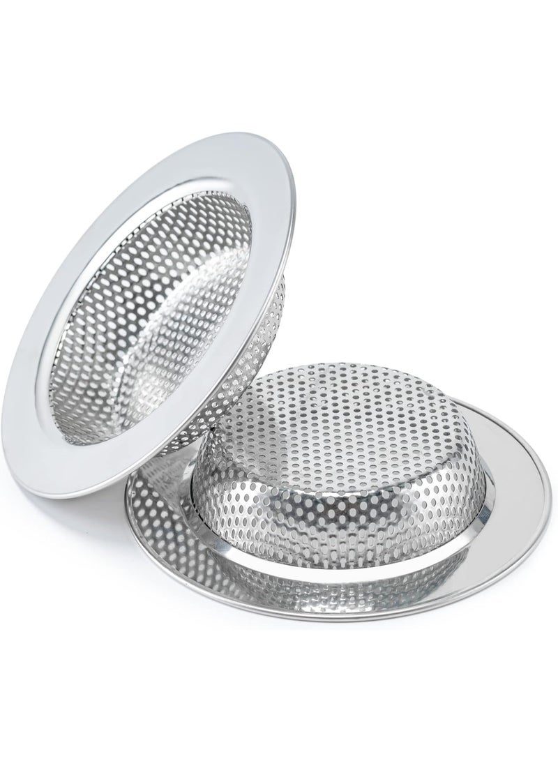 2 Pcs Sink Strainer for Most Kitchen Sink Drain Basket, Upgraded Double-Layer Safe Design Kitchen Sink Strainer (Outer Diameter 4.5 Inch) - Image 1