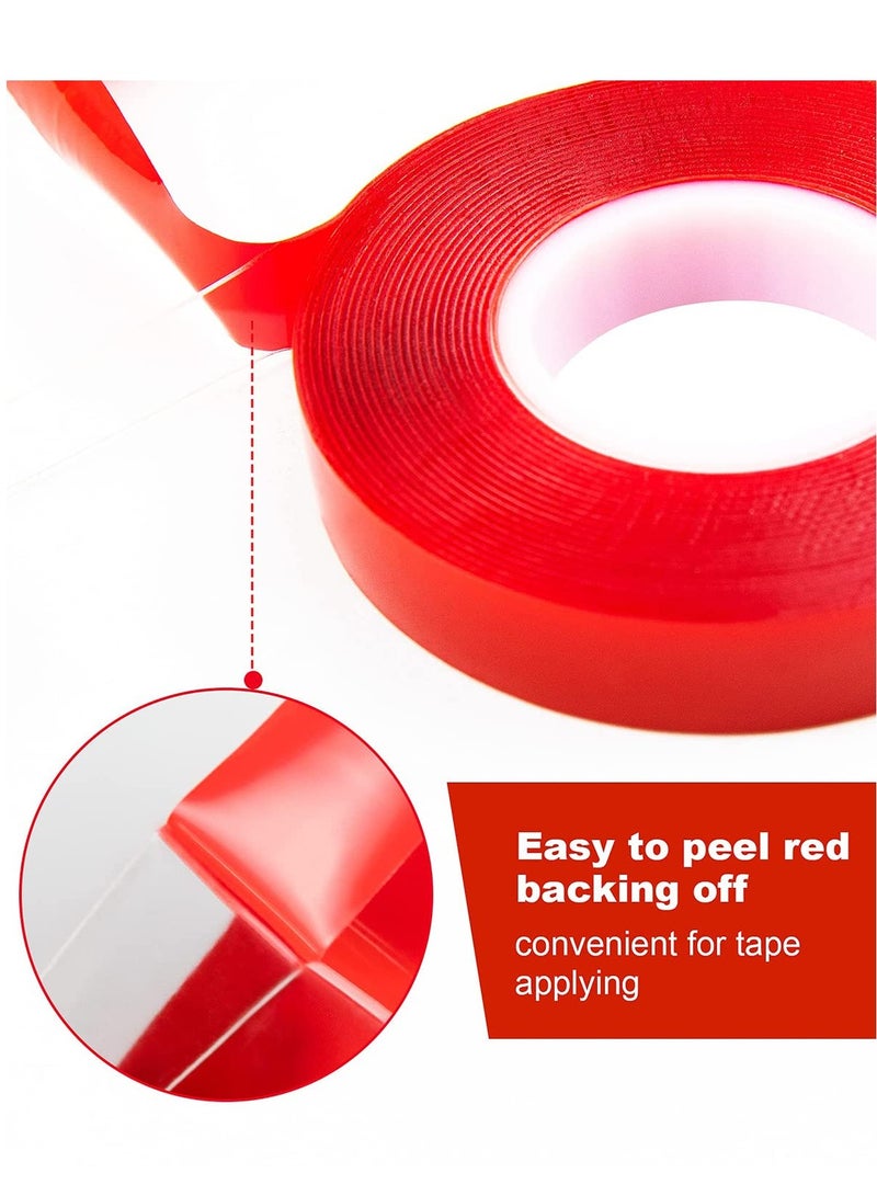 Zikra 2 Pack Double Sided Tape Acrylic Double Sided Tape Heavy Duty, 0.59in16.4ft Strong Adhesive Removable Double Sided Mounting Tape - Image 4