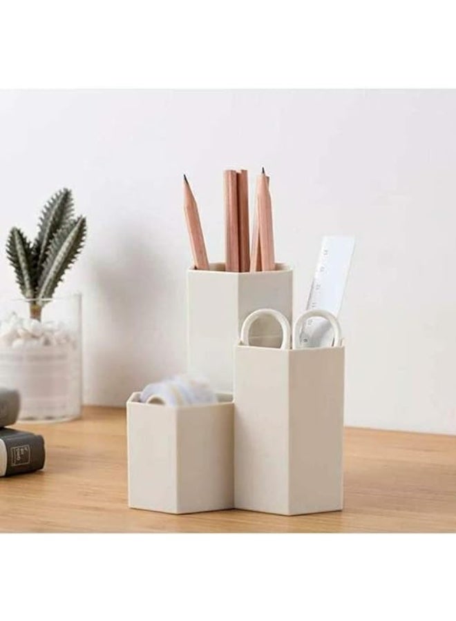 Spaceshoop Hexagon Desk Pencil Holder Stand For Office Table Stand  - Image 5