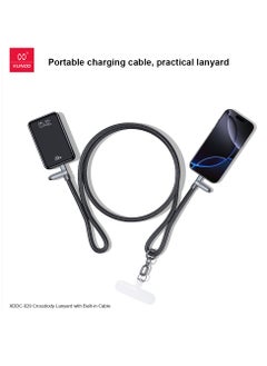 XUNDD XUNDD Crossbody Lanyard with Built-in Cable (USB-C Compatible with Lightning) 27W Charging Cable, Body Neck Lanyard for Compatible with iPhone 14 Pro Max, iPhone 14 Plus, 14 Pro, iPhone 13 Pro Max, 13 Pro, etc (1.2M)  - Image 2