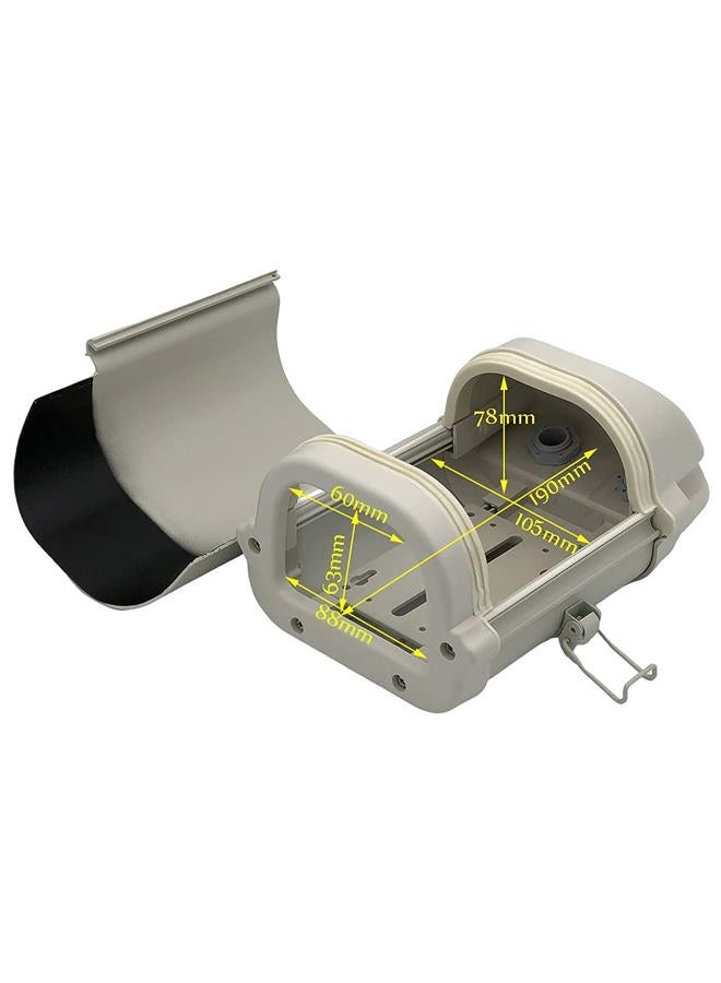 OwlCat 6inch Security CCTV Camera Housing Case Clear Glass Without Lens Cutout Surveillance Shell Outdoor Waterproof Enclosure Aluminium Alloy Cover, 240mm x 135mm x 100mm, 6006A - Image 5