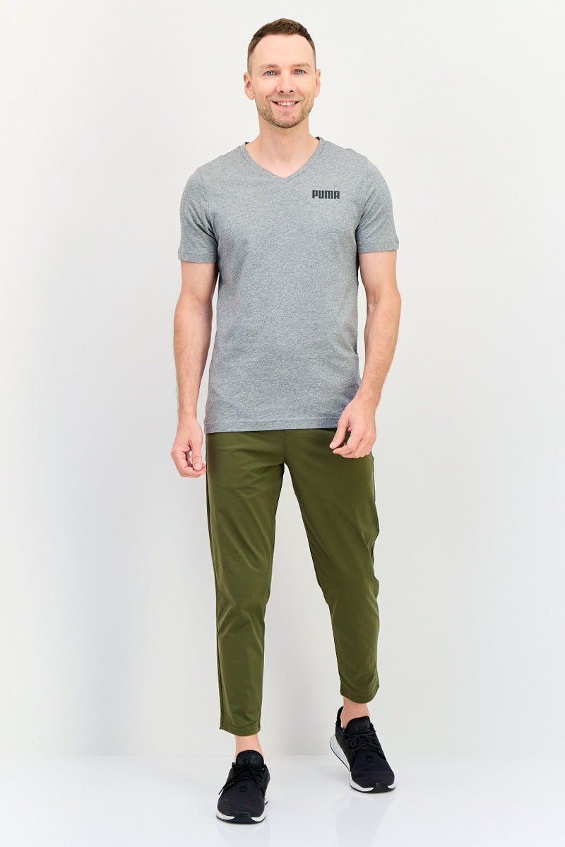 PUMA تي شيرت رياضي للرجال بأكمام قصيرة، خارجي، رمادي - Image 3