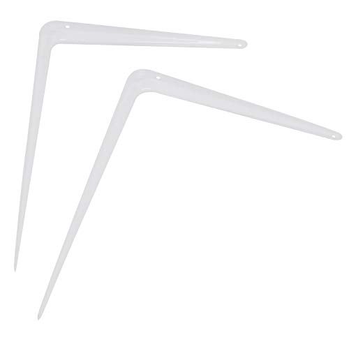 KINJOEK 24 Packs 6 x 8 Inch White Shelf Brackets Heavy Duty Metal Wall Corner Angle L Brackets with Screws for Hanging Shelves Decorative Support - Image 3