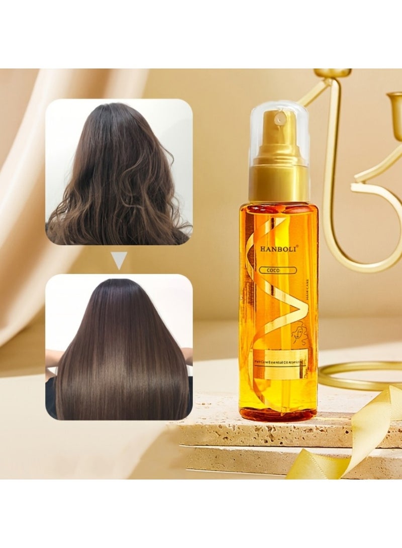 هانبولي رذاذ عطر الشعر الفاخر: لمعان فوري، ترويض التجعيد وعطر دائم 24 ساعة – بدون شطف – 100 مل  - Image 2