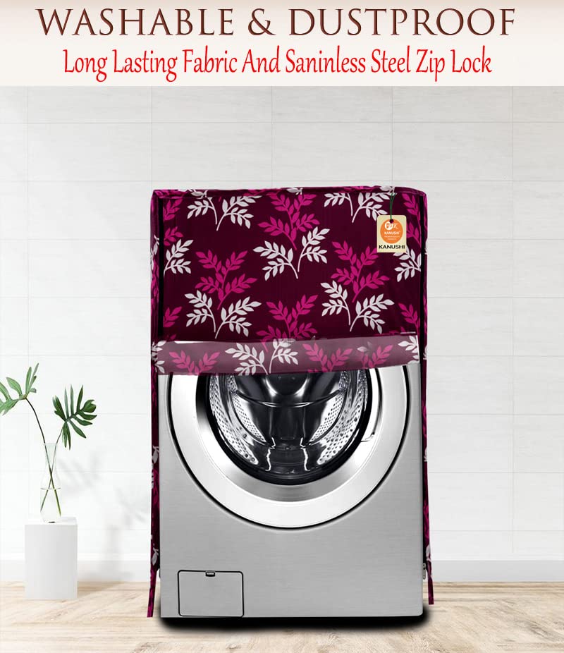 KANUSHI Industries® Washable & Dustproof Front Load Automatic Washing Machine Cover (Suitable for 6 Kg, 6.5 kg, 7 kg, 7.5 kg) (Purple-Small-LEVS-Front) - Image 2