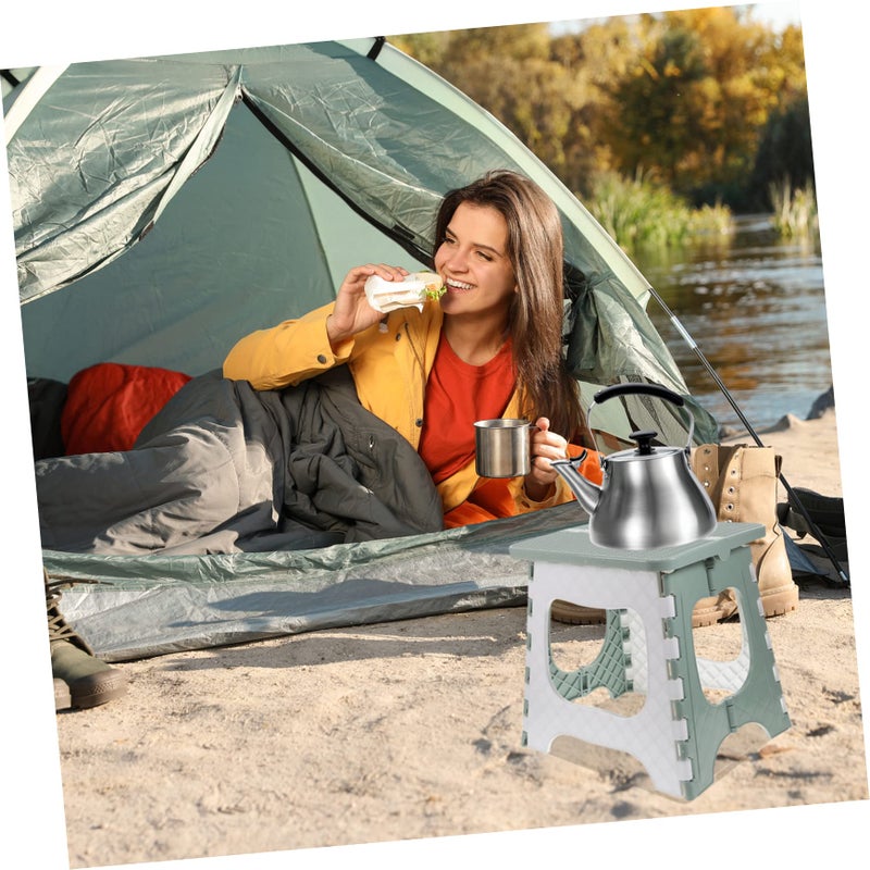 Black Folding Camping Chair Portable Lightweight Sturdy Collapsible Stool for Home Outdoor - Image 5