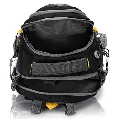 HEROZ Hacker 50 litres Large Size Nylon Travel Laptop Backpack Water Resistant Slim Durable Computer Book Bag Tracking Fits Up to 17.3-inch Laptop (Grey & Black) - Image 4