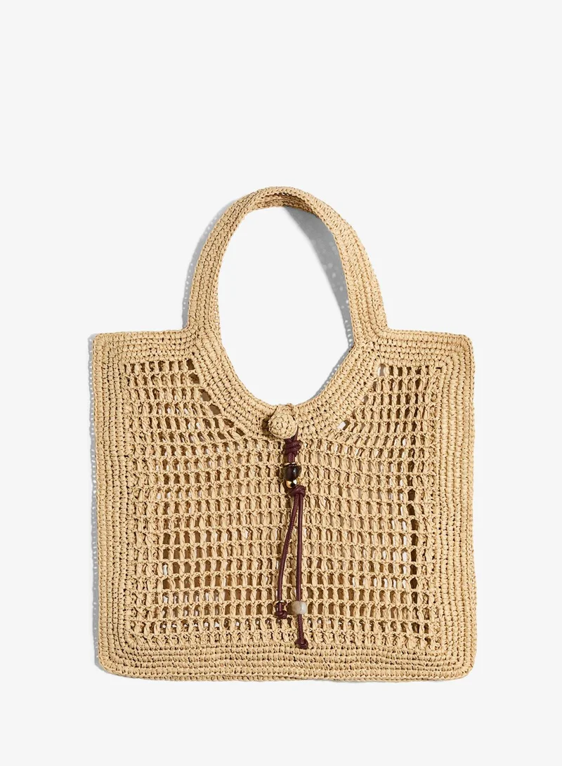 Straw tote bag